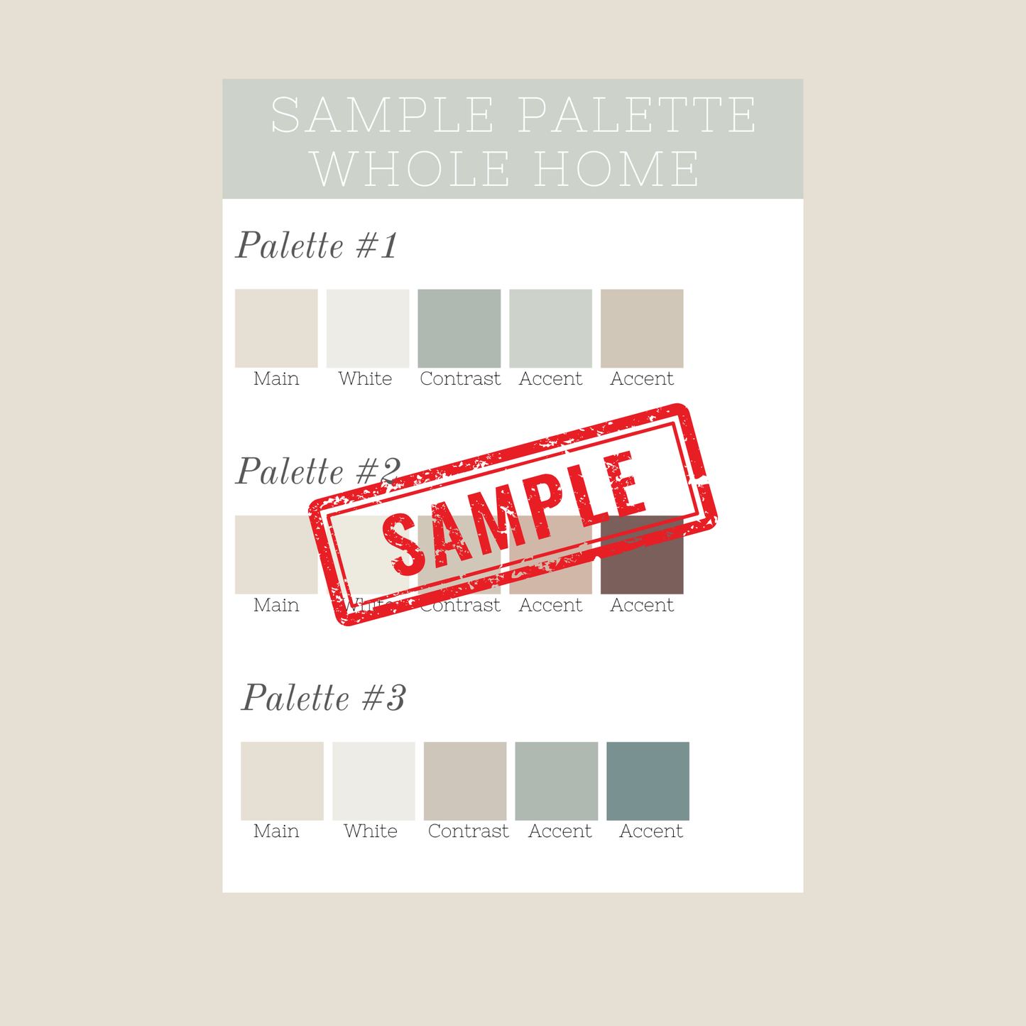 SW Shoji White Palette