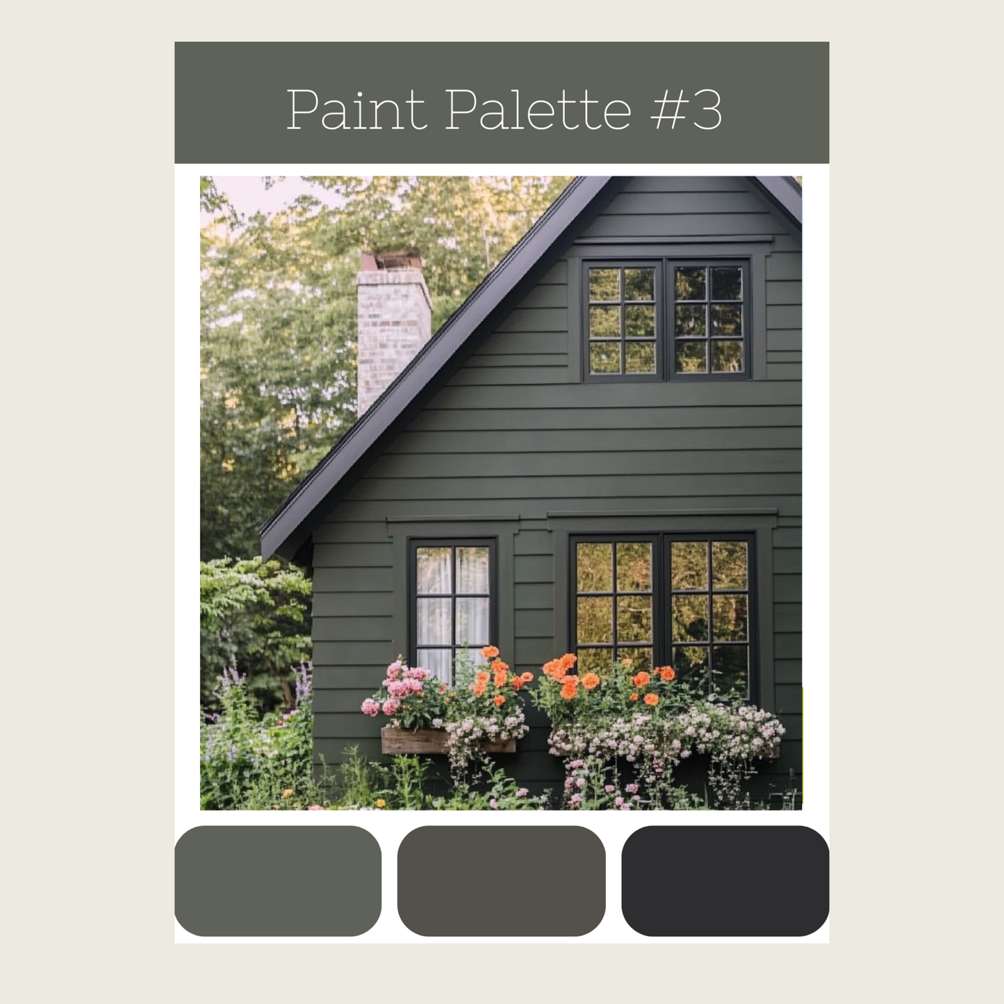 Timeless Greens Exterior Paint Palette